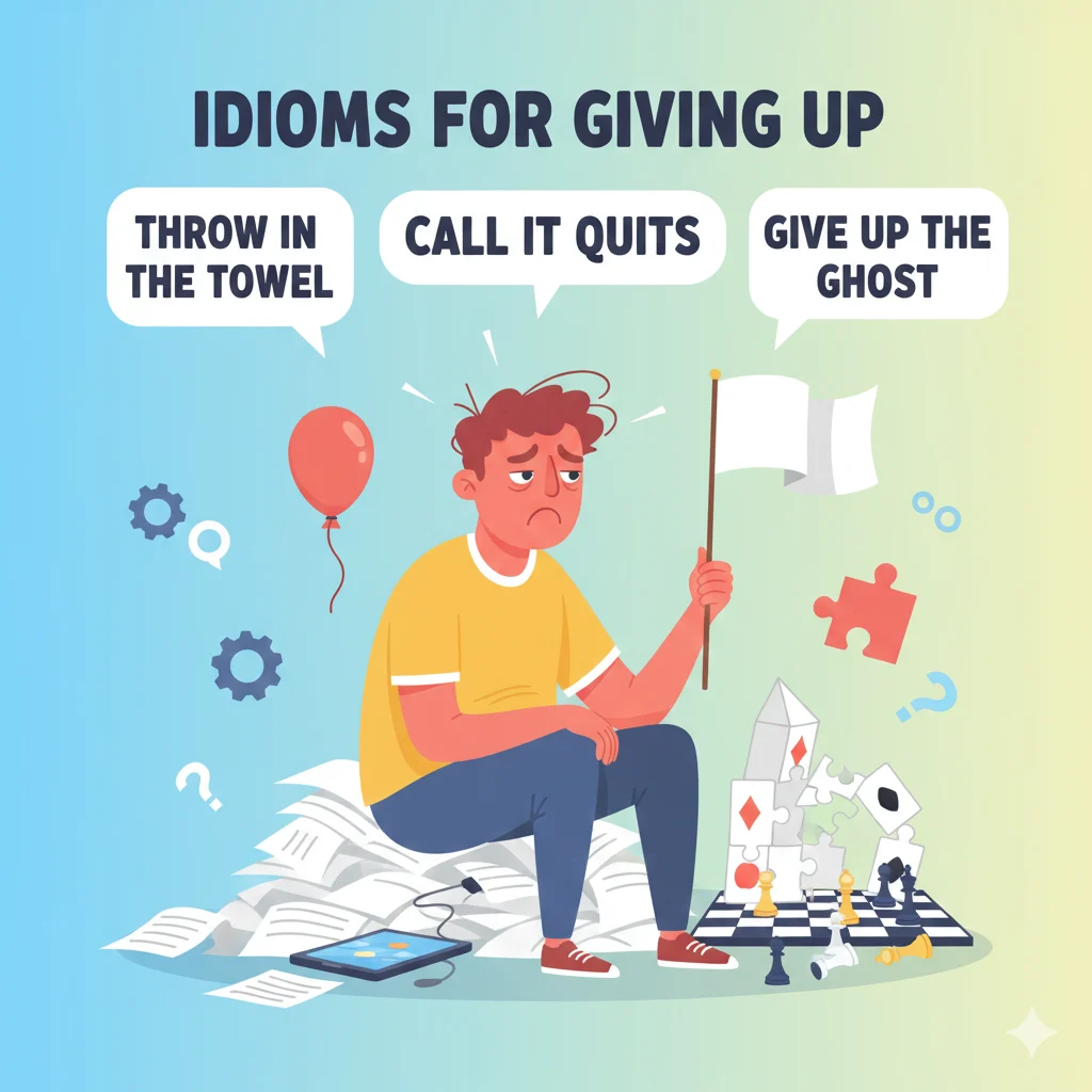 idioms for giving up