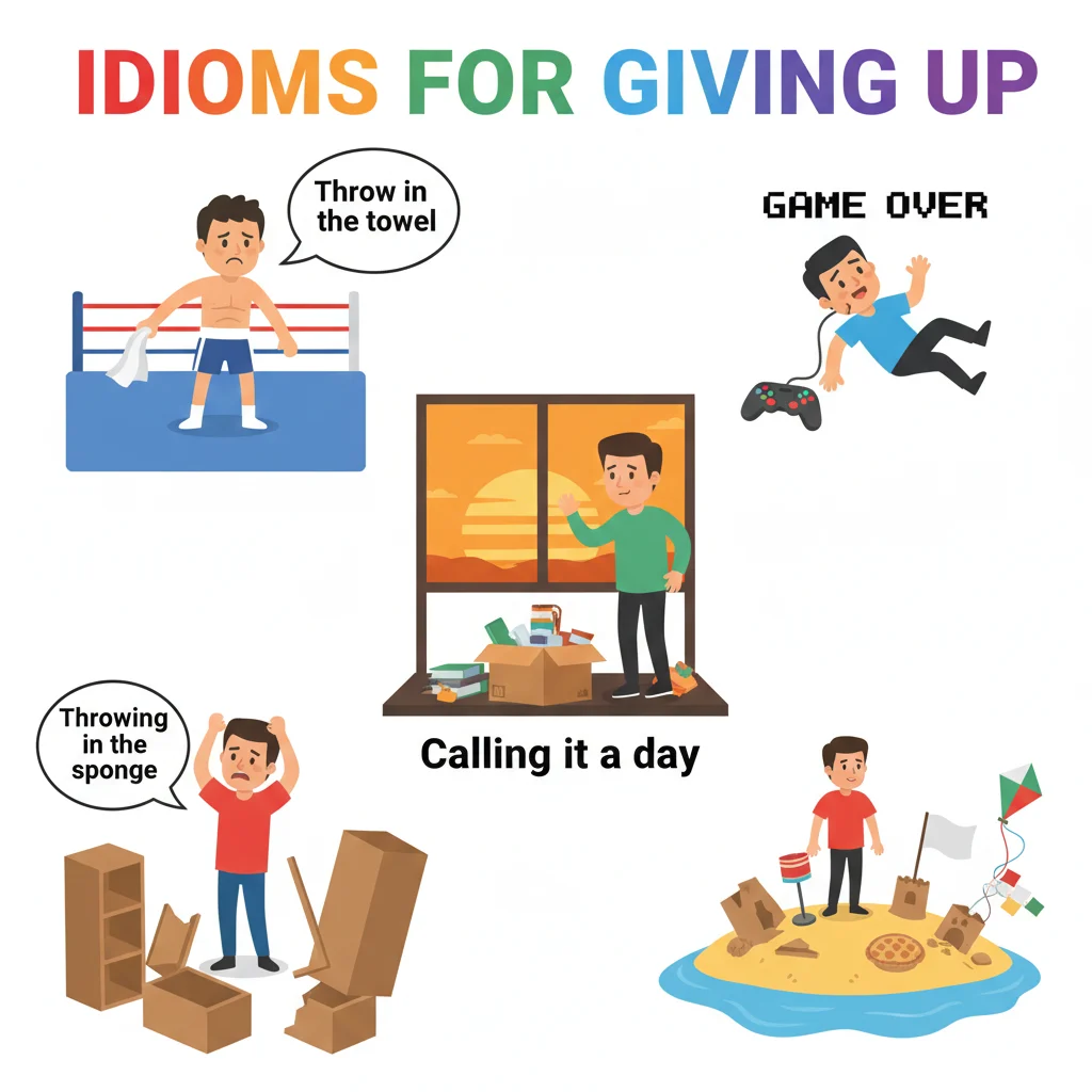 idioms for giving up
