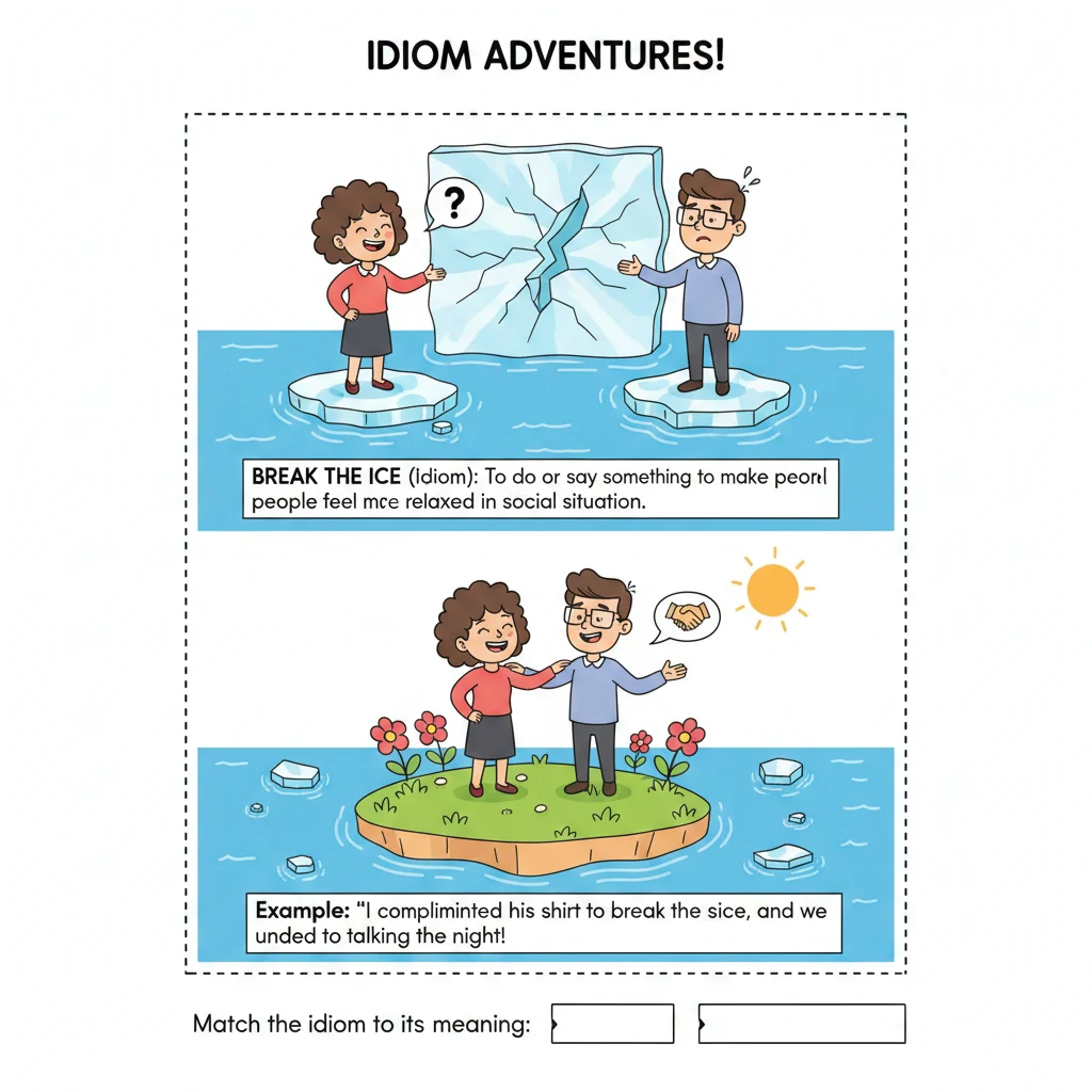 worksheet on idioms