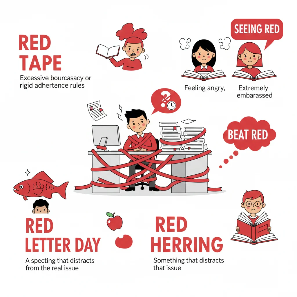 idioms with red