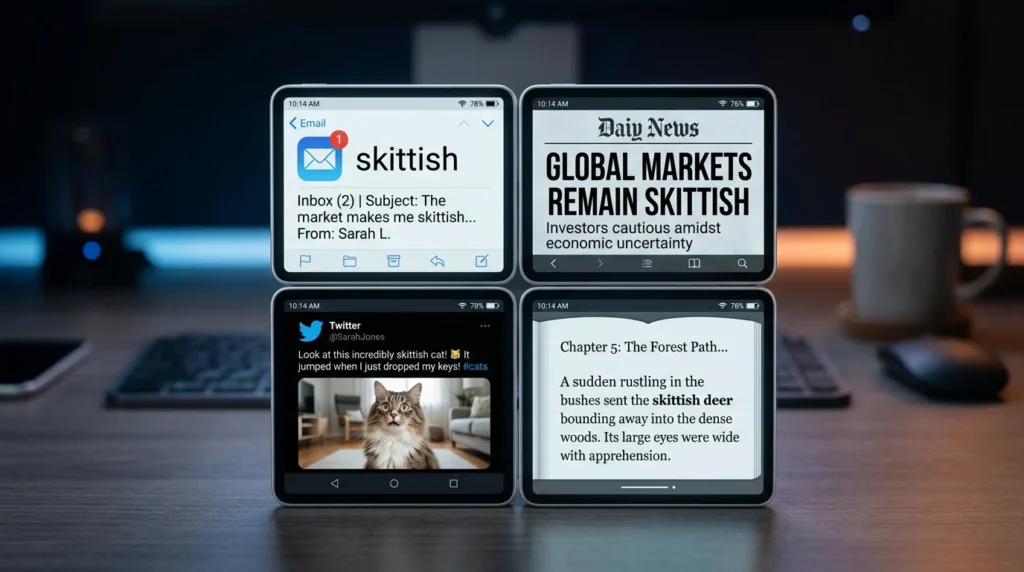 skiddish or skittish