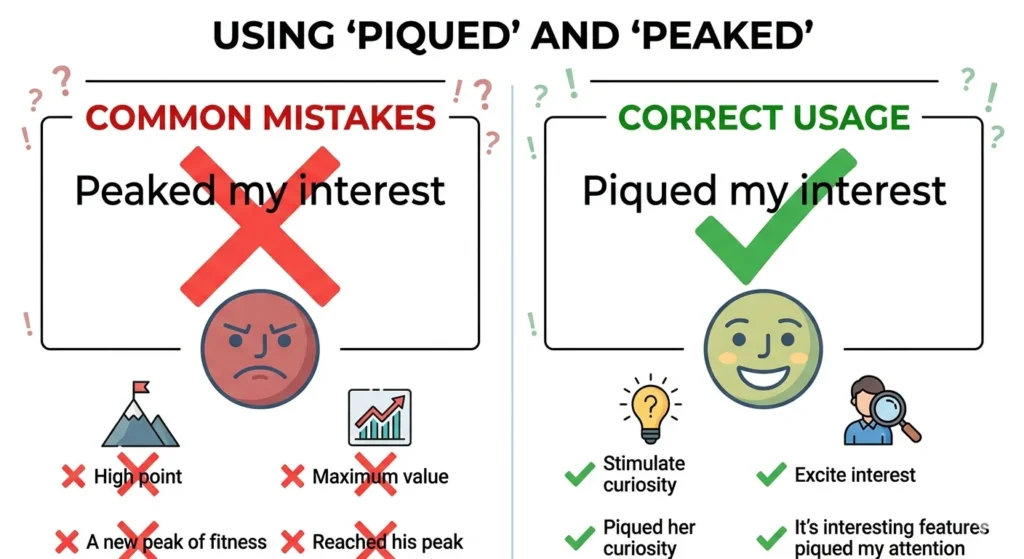 piqued or peaked