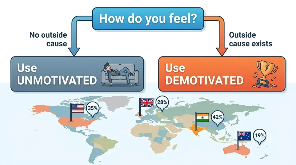 unmotivated or demotivated