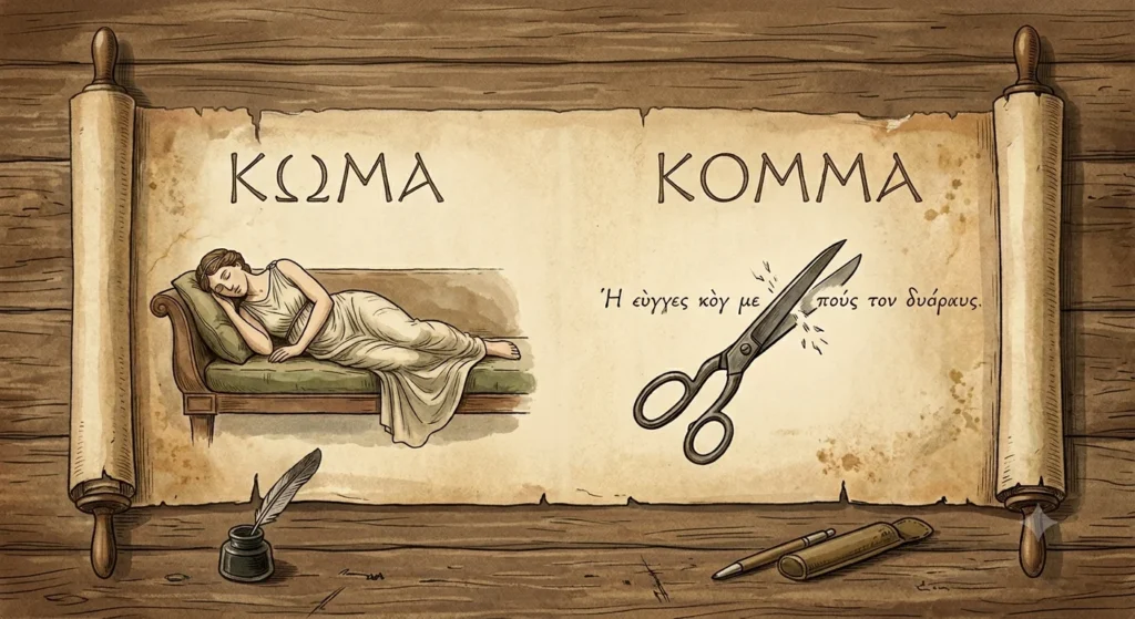 coma or comma