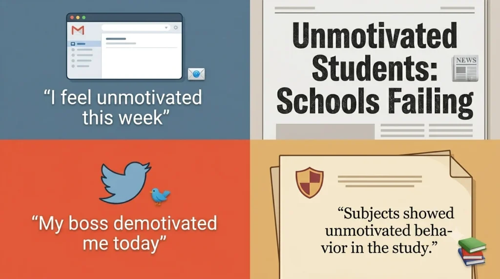 unmotivated or demotivated