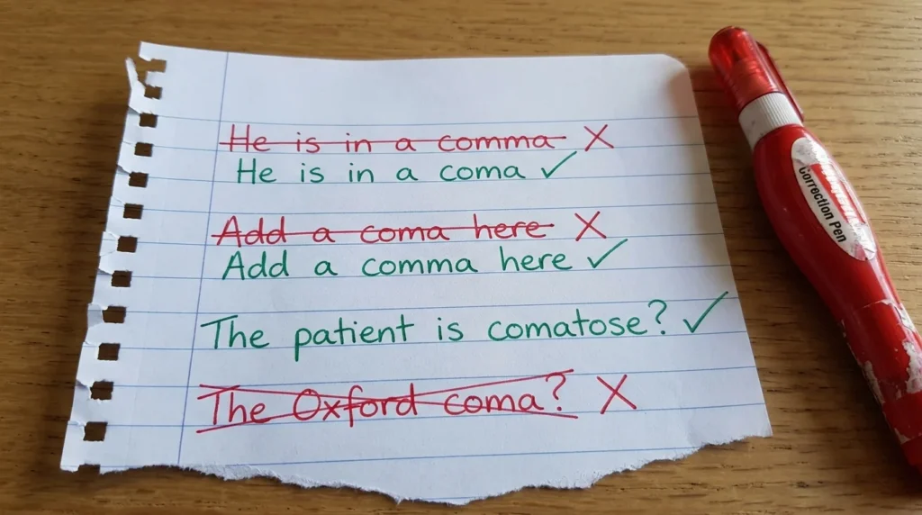 coma or comma