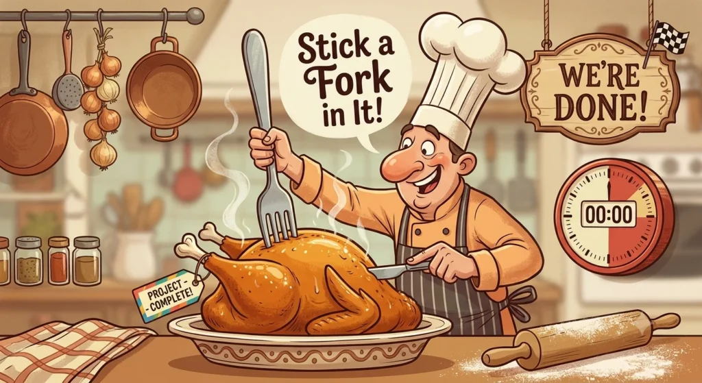 idioms for finishing something