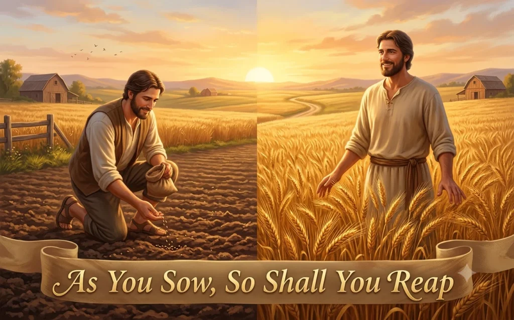 you reap what you sow similar idioms