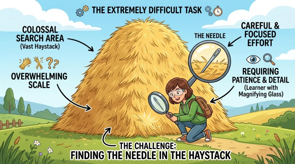 idioms for something hard to find
