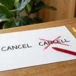 cancell or cancel