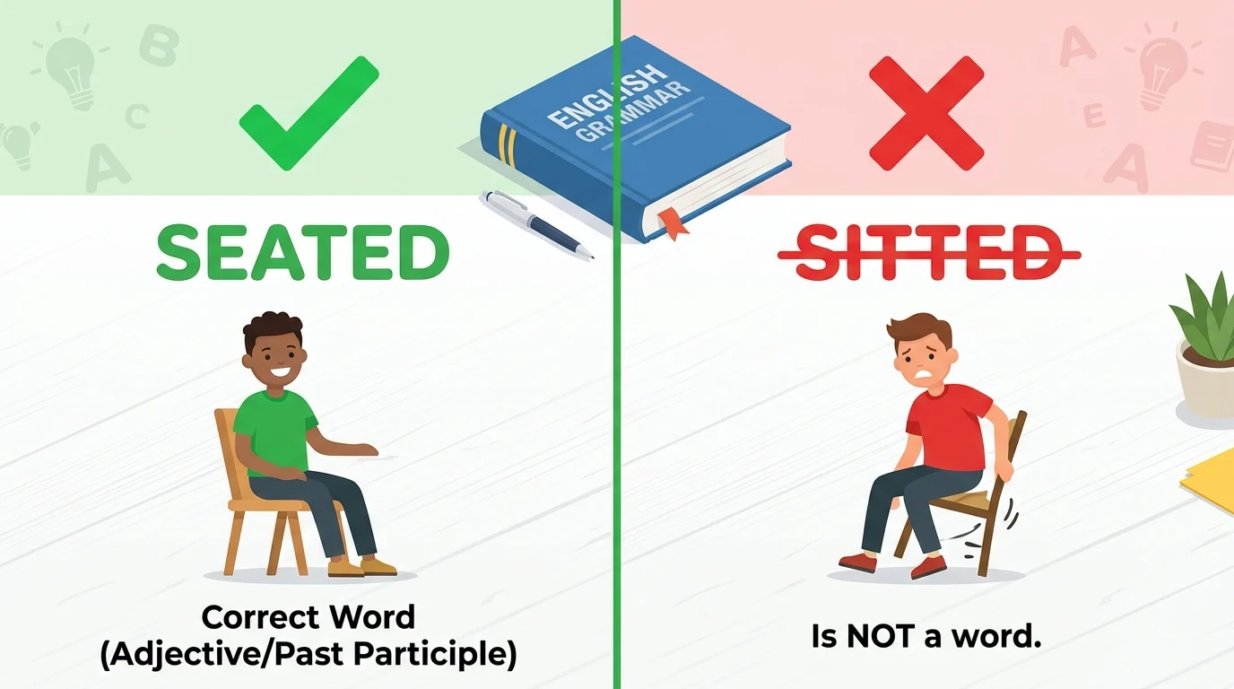 Sitered sitted or seated