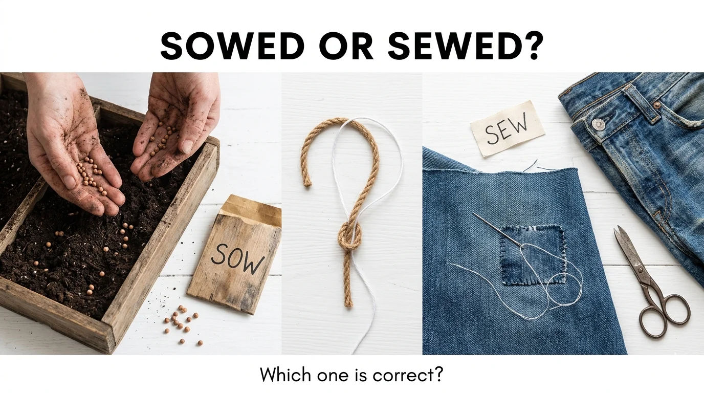sowed or sewed