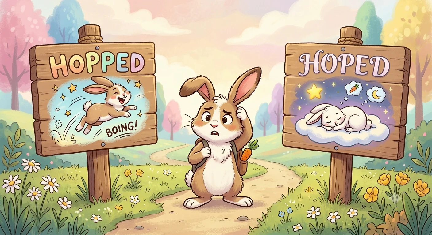 hopped or hoped