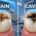 stain or cavity