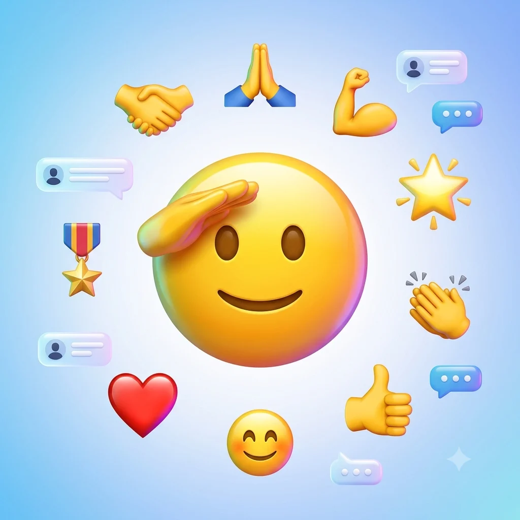 saluting emoji
