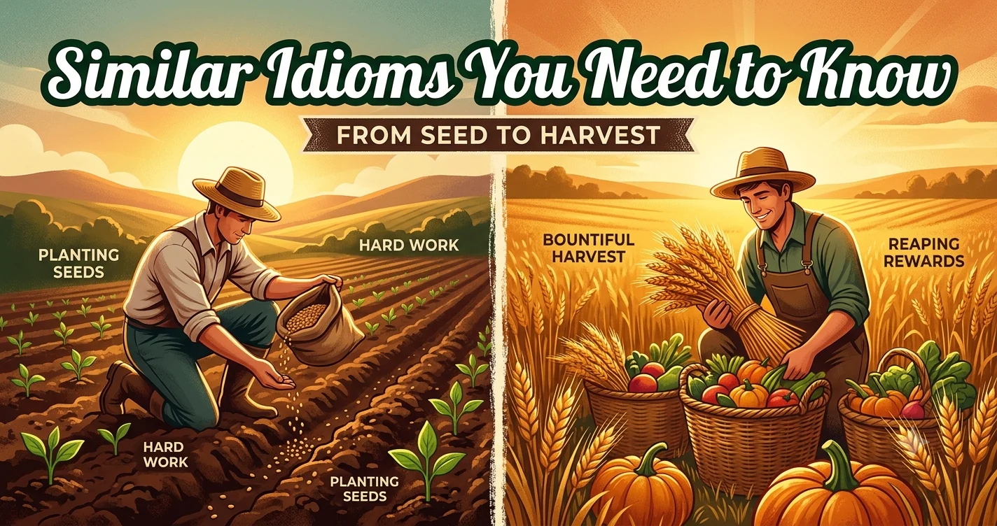 you reap what you sow similar idioms