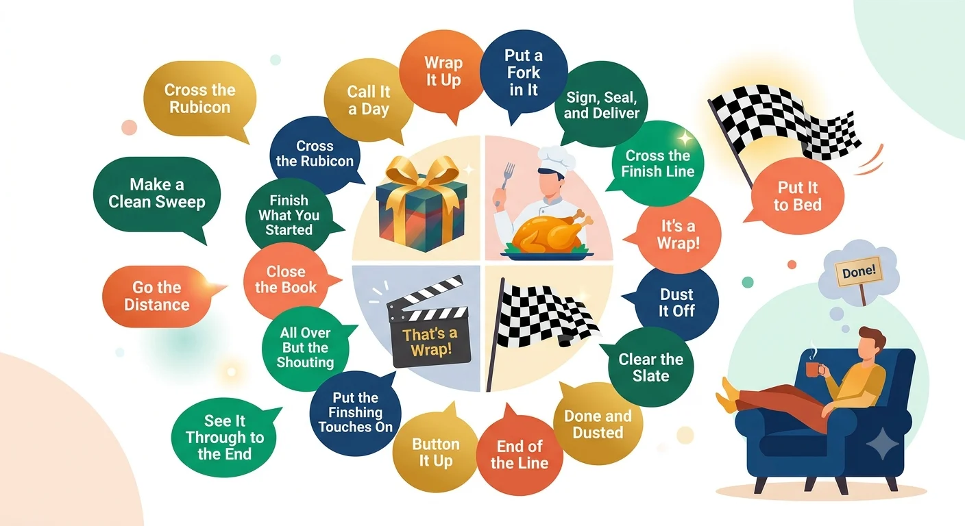 idioms for finishing something