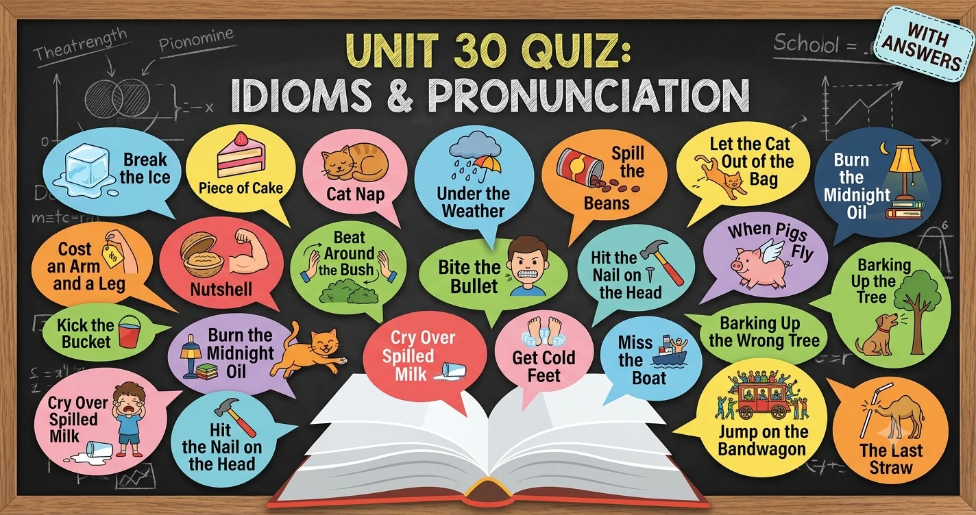 unit 30 quiz idioms and pronunciation